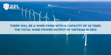 There will be a wind farm with a capacity of 10 times the total wind power output of Vietnam in 2022